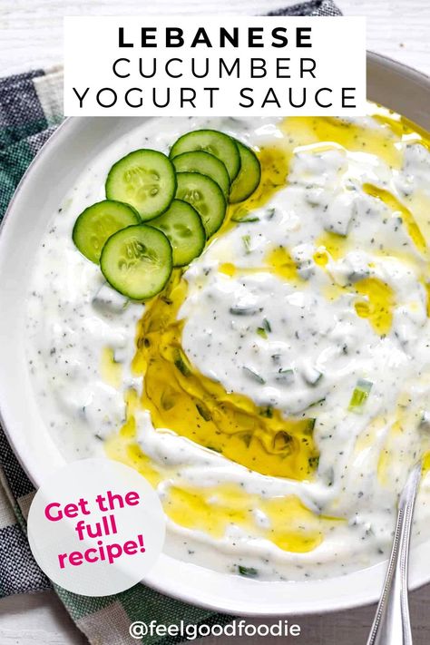 Dill Yogurt Sauce, Turkish Yogurt, Greek Tzatziki, Meze Platter, Cucumber Yogurt Sauce, Cucumber Sauce, Homemade Tzatziki Sauce, Cucumber Yogurt, Mint Yogurt