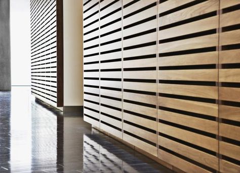 Here's One Alternative To Boring Drywall:  Wood Wall Paneling: Horizontal Strips of Wood Create Paneling In Hallway Wood Wall Paneling Bedroom, Diy Wood Wall Paneling, Alternatives To Drywall, Paneling Ideas, Wood Wall Paneling, Beadboard Wainscoting, Diy Wood Wall, Wall Paneling Diy, Wood Slat Wall