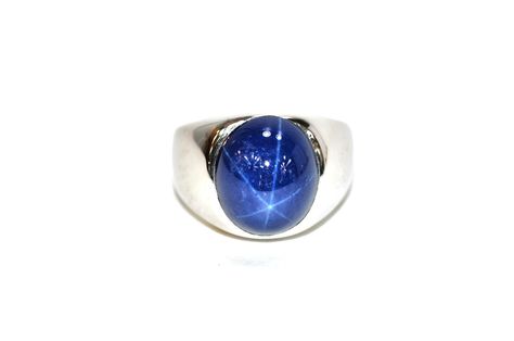 Mens White Gold Rings, Star Sapphire Ring, Estate Ring, Estate Rings, Sapphire Color, Star Sapphire, Men's Ring, Ring Gemstone, Cocktail Rings