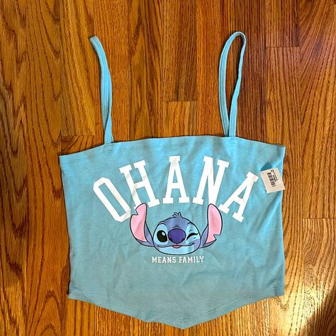 Juniors Medium M Lilo And Stitch Disney Licensed Crop Top New With Tags Smoke And Dog Free Home (Box 16)