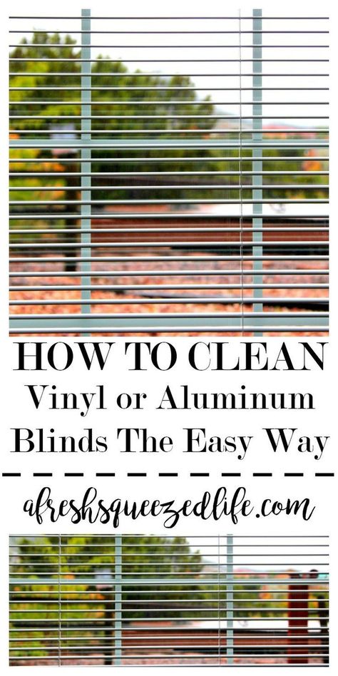 Spring Cleaning time is here!  Let me show you an easy way to clean your blinds outside (or in the bathtub).  You will be surprised at how great they look!  HOW TO CLEAN BLINDS: VINYL OR ALUMINUM Cleaning Mini Blinds, Clean Blinds, Clean Hacks, Metal Blinds, Vinyl Blinds, Clean Baking Pans, Clean Kitchen Cabinets, Aluminum Blinds, Cleaning Blinds