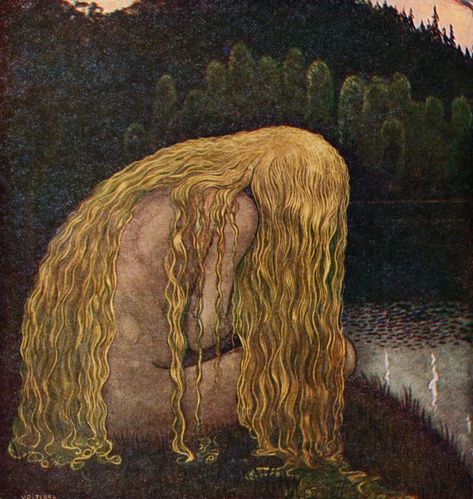 Swedish Folklore, John Bauer, Swan Princess, Fairytale Illustration, Fairytale Art, Ethereal Art, 귀여운 동물, Golden Age, Printmaking