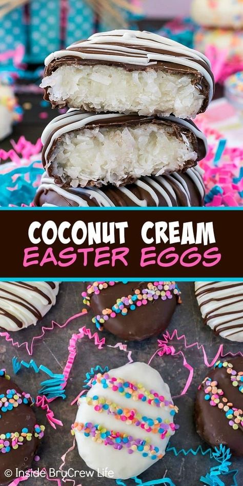 Fun Easter Food Ideas For Kids, Easter Candy Mold Ideas, Coconut Cream Eggs Easter, Easter Egg Candy Recipes, Homemade Easter Chocolates, Easy Easter Candy Recipes, Homemade Easter Candy Recipes, Candy Easter Eggs, Coconut Eggs Easter