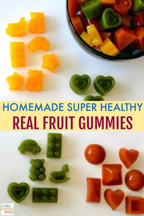 Kids Healthy Food, Healthy Gummies, Homemade Gummies, Gummies Recipe, Desserts Keto, Sugar Love, Kids Healthy, Real Fruit, Toddler Snacks