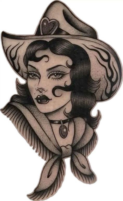 Traditional Tattoo Woman, Cowgirl Tattoos, Cowboy Tattoos, Traditional Tattoo Inspiration, Western Tattoos, Traditional Tattoo Sleeve, Old School Tattoo Designs, Traditional Tattoo Art, Tattoo Portfolio