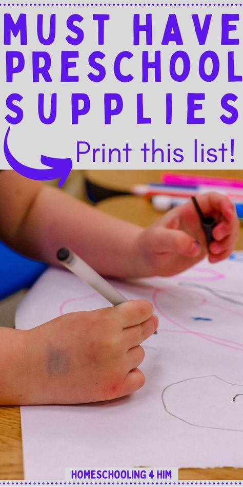 This must have preschool supplies list is perfect for teachers and parents who plan to homeschool this fall. Make back to school organization easy! Just print this list to organize your shopping, and your prepping and organizing for back to school will be done! Here are the supplies you need and which ones you can skip, along with recommendations from teachers and homeschool parents. Get the full list here! School Supplies For Preschoolers, Kindergarten Supply List, Preschool List, School Clothes List, Preschool Supply List, Teacher Wish List, Preschool Supplies, Back To School Organization, School Supplies Organization