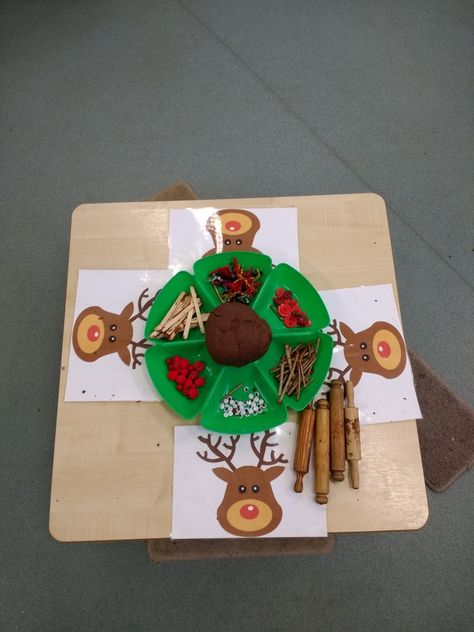 Chocolate Playdough, Provocations Kindergarten, Reindeer Chocolate, Red Nose Reindeer, Playdough Activities, Playdough Kits, Tuff Tray, Christmas School, Loose Parts