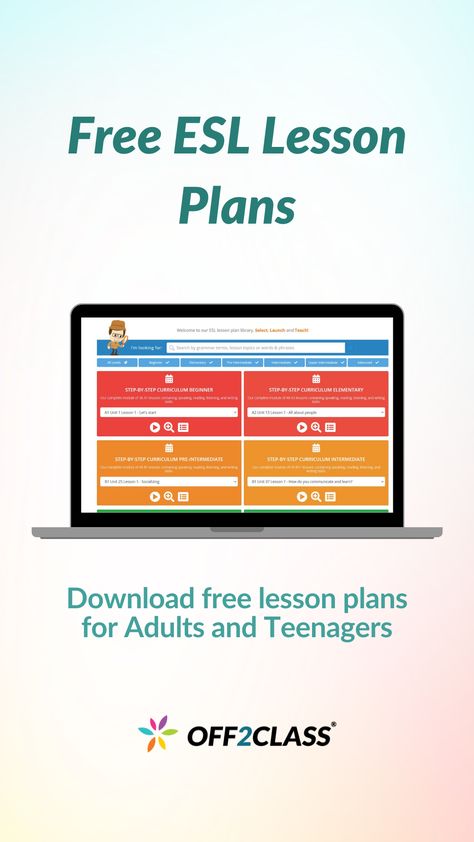 Check out our free ESL lesson plans and plan templates. No need to worry about designing your next ESL lesson - our catalog has hundreds of lesson plans for every level of learner! Time to make lesson planning much easier. Click here: https://www.off2class.com/lesson-plan-downloads/ Nouns Lesson Plan, Vocabulary Lesson Plans, Nouns Lesson, Teaching Prepositions, Grammar Exercises, Esl Lesson Plans, Vocabulary Lessons, Kindergarten Lesson Plans, Esl Lessons