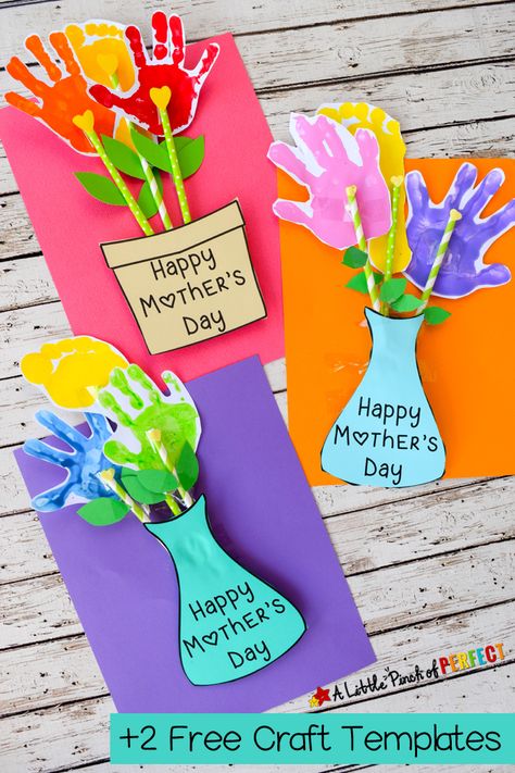 Mothers Day Crafts Preschool, Easy Mother's Day Crafts, Diy Mother's Day Crafts, Mother's Day Projects, Mother's Day Activities, Aktivitas Montessori, Handprint Crafts, Mothers Day Crafts For Kids, Diy Valentine