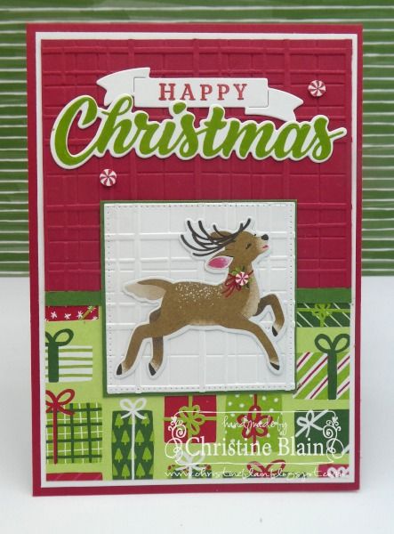 HAPPY HEART CARDS: HOC WEEK 3: STAMPIN' UP! REINDEER DAYS CHRISTMAS CARDS Diamond Press Card Ideas Christmas, Stampin Up Reindeer Days Memories And More, Reindeer Days Dsp Stampin Up Cards, Stampin Up Reindeer Days Dsp, Stampin Up Reindeer Days, Stampin Up Reindeer, Reindeer Christmas Cards, Card Sketches Templates, Reindeer Card