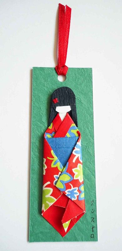 Japanese paper doll bookmark_green | Materials: Card stocks,… | Flickr Kimono Origami, Japanese Origami, Gift Paper, Nail Art Sticker, Kokeshi Dolls, Origami Art, Bookmarks Handmade, Japanese Paper, Origami Paper