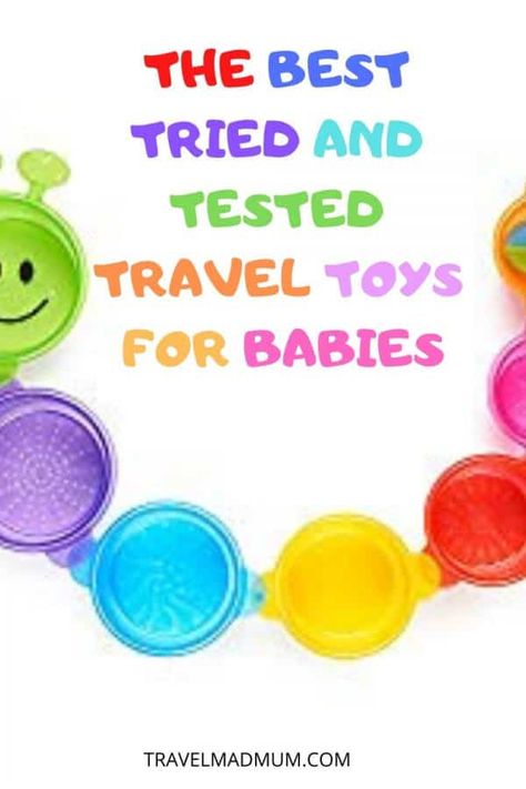 The Best Baby Travel Toys For Airplanes or Road Trips | Travel Mad Mum Baby Airplane Travel, Hidden Home Office, Baby Car Seat Toys, Road Trip Toys, Baby On Plane, Baby Travel Toys, Toy Road, Baby Ball Toy, Best Airplane