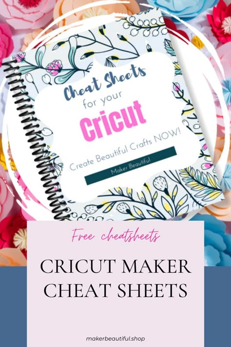 Cricut 101 for Beginners Printable Cheat Sheet! Perfect for those looking to dive into basic Cricut projects, weird Cricut projects, or even advanced/Cricut Maker projects for beginners/ Get ready to learn/how to use your Cricut/discover/Cricut tips and tricks/inspired with creative/Cricut projects for beginners! 🌟 #CricutMaker3 #CricutProjects #HowToCricut #CricutTips Cricut Tips And Tricks, Cricut Maker Projects, Cricut Apps, Cricut Cheat Sheets, Cricut Expression Projects, Scrapbook Albums Tutorial, Cricut Projects Easy, How To Use Cricut, Cricut Expression