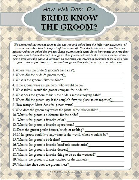 Free Printable Bridal Shower Games 5 Free Bridal Shower Games, Bridal Shower Questions, Bridal Shower Prizes, Shower Prizes, Groom To Be, Bridal Games, Printable Bridal Shower Games, Wedding Shower Games, Bachelorette Party Games