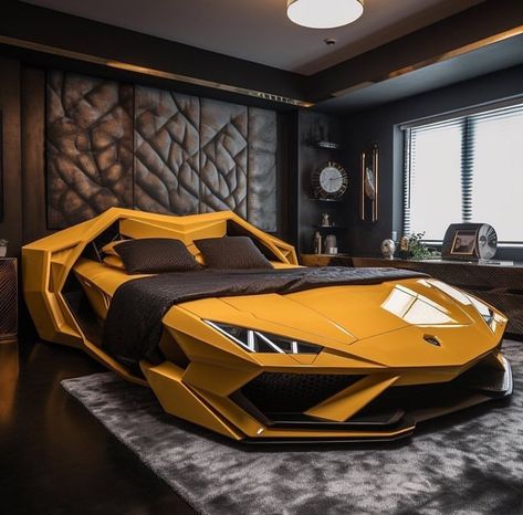 Futuristic Bed, बेडरूम डिजाइन, Race Car Bed, Boy Bedrooms, Luxe Bed, Luxury Kids Bedroom, Weird Furniture, Amazing Bedroom Designs, Car Bedroom