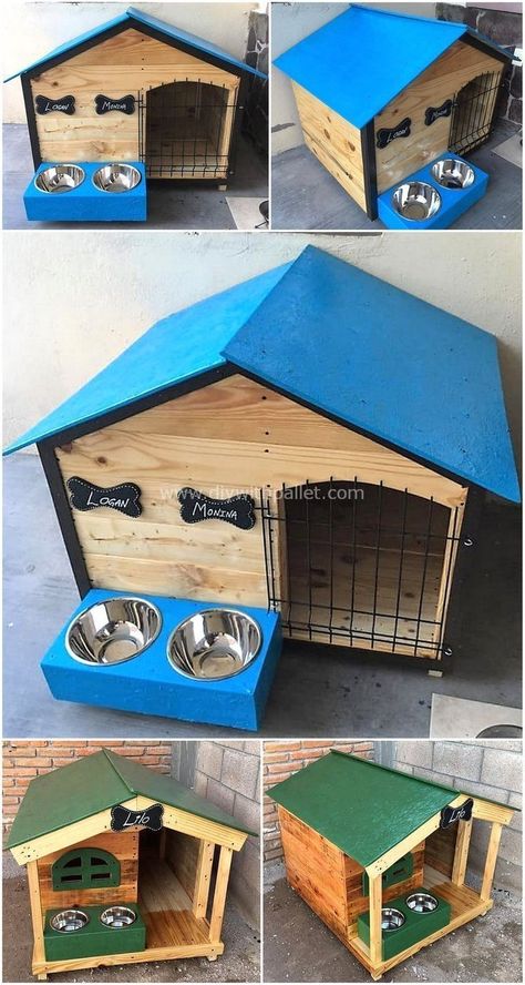 (paid link) Find the absolute pallet dog house. Enjoy pardon Shipping & browse our great selection of wooden pallet dog houses, plastic pallet dog houses and much more! Pallet Dog House, Katt Grejer, Wooden Dog House, Pallet Furniture Designs, Outdoor Dog House, Dog House Plans, Cool Dog Houses, Dog House Diy, Wooden Pallet Furniture