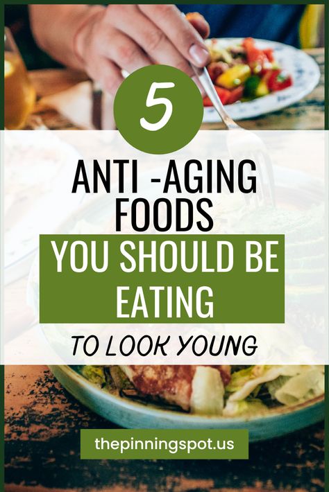 Here are the best anti aging foods to eat to look younger. These anti aging foods help boost collagen with then helps tighten your skin.  So you want to look young or you want to have younger looking skin, then these ant aging foods will do the trick. And not only are they tasty but they're also healthy. Additionally, you'll find anti aging food recipes that you can use to create different anti aging foods. This post is the most comprehensive post you'll find on anti aging foods so click to read Anti Aging Diet, Foods For Healthy Skin, Autoimmune Diet, Skin Diet, Boost Collagen, Anti Aging Secrets, Anti Aging Food, Week Diet, Anti Aging Beauty