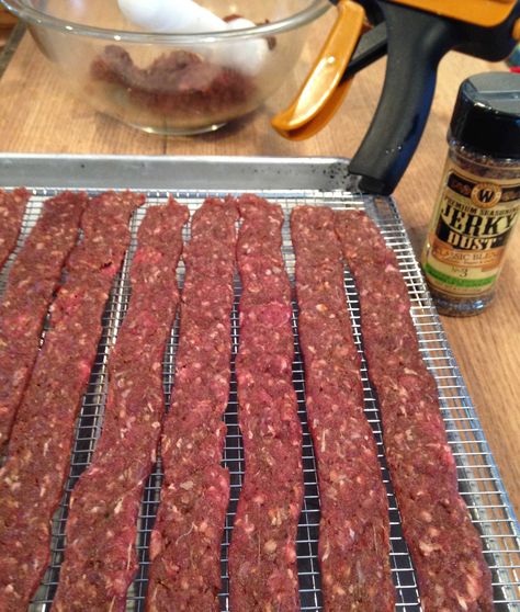 Learn the best way to prepare safe, healthy venison jerky in a kitchen oven while using ground deer meat. Ground Beef Jerky Recipe, Ground Beef Jerky, Jerky Recipes Dehydrator, Deer Jerky Recipe, Venison Jerky Recipe, Beef Jerky Recipe, Elk Recipes, Venison Jerky, Jerky Recipe