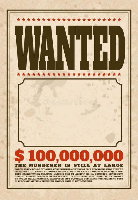 Wanted Template, Poster Template Free, Board Template, Wanted Poster, Western Vintage, Frame Vector, Journal Themes, Editorial Illustration, Old West