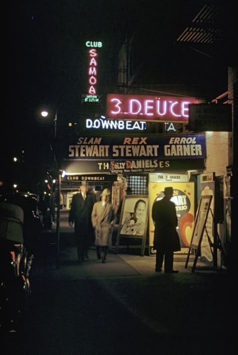 Andreas Feininger, Arte Jazz, Late 30s, Bar Image, Jazz Bar, New York Night, Vintage Neon Signs, Early 60s, Neon Nights