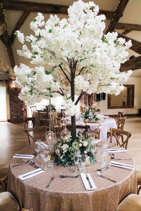 Wedding Tree Table Decorations, Flower Tree Centerpiece, Blossom Tree Wedding Centerpiece Ideas, Wedding Blossom Trees, Blossom Tree Centrepiece Wedding, Blossom Tree Wedding Decor, Wedding Centerpieces Tree, Tree Table Centerpieces, Tree Centrepiece Wedding