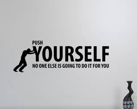 Push yourself 😎😎 | Motivational quotes for women, Motivational quotes, Inspirational quotes Office Wall Design, موارد بشرية, Productivity Quotes, Motivational Quotes For Women, Office Quotes, Motivation Poster, Push Yourself, Fotografi Alam Semula Jadi, Business Education