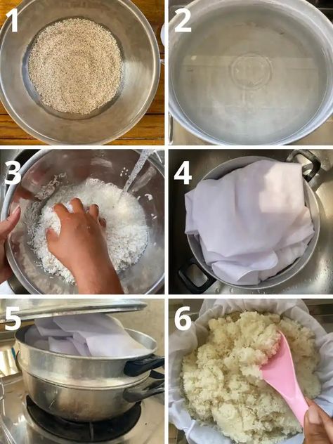 How To Make Thai Sticky Rice (Khao Niao) – Hungry in Thailand Coconut Sticky Rice Recipe, Sticky Rice Thai, Mango Sticky Rice Recipe, Sticky Rice Recipe, Thai Sticky Rice, Coconut Sticky Rice, Thai Mango, Bamboo Steamer, Spicy Salad