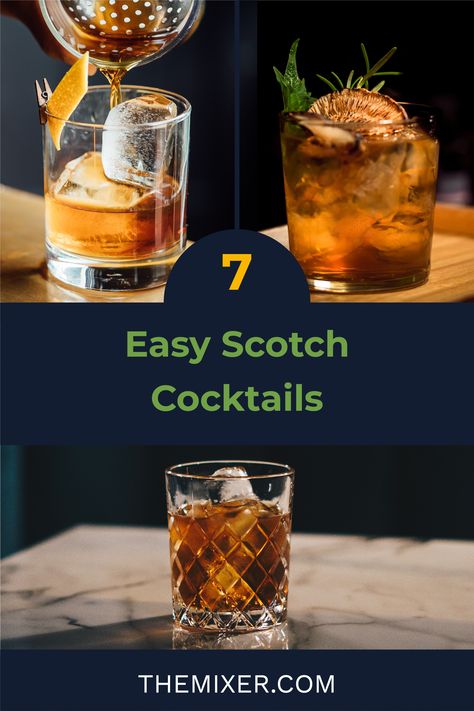 🥃 🍹 Scotch cocktails are the perfect way to elevate your drinking experience! With its unique and complex flavor profile, versatility, and rich history, Scotch whisky is a popular choice for creating delicious cocktails. From classic drinks to modern twists, there's a Scotch cocktail for everyone! Scotch Cocktails Recipes, Scotch Drinks Cocktails, Scottish Drinks Cocktails, Scotch Whiskey Drinks, Scotch Whiskey Cocktails, Scotch Cocktails, Whisky Cocktail Recipes, Scottish Drinks, Summer Drinks Alcohol Recipes