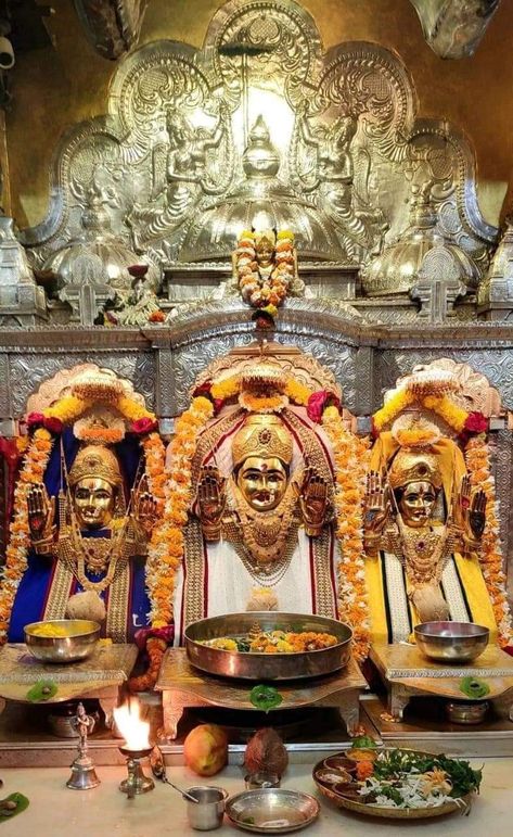 Darshan of Shree Mahalaxmi temple Mumbai Diwali Wishes With Name, Hindu Statues Goddesses, Devin Art, Temple Design For Home, Sai Baba Photos, Digital Painting Portrait, Shakti Goddess, Emoji For Instagram, Hindu Statues