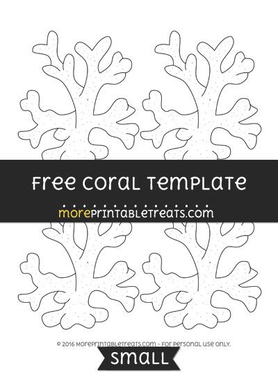 Coral Template – Small Coral Reef Template Free Printable, Seaweed Template Free Printable, Coral Template, Fan Coral, Sabbath School, Sea Plants, Coral Pattern, Computer Paper, Sea Coral