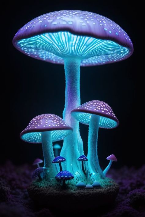 Underwater Mushrooms, Water Mushroom, Cosmic Mushroom, Cute Simple Tattoos, Glowing Mushrooms, Glowing Flowers, Mushroom Wallpaper, Mushroom Pictures, Live Backgrounds