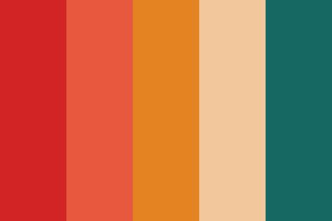 Sunset on the Beach color palette Southwest Sunset Color Palette, Sunburst Color Palette, Sunset Color Palette Aesthetic, Bright Orange Palette, Bright Desert Color Palette, Retro Western Color Palette, Retro Colour Palette Bright, Los Angeles Color Palette, Sun Rise Color Palette