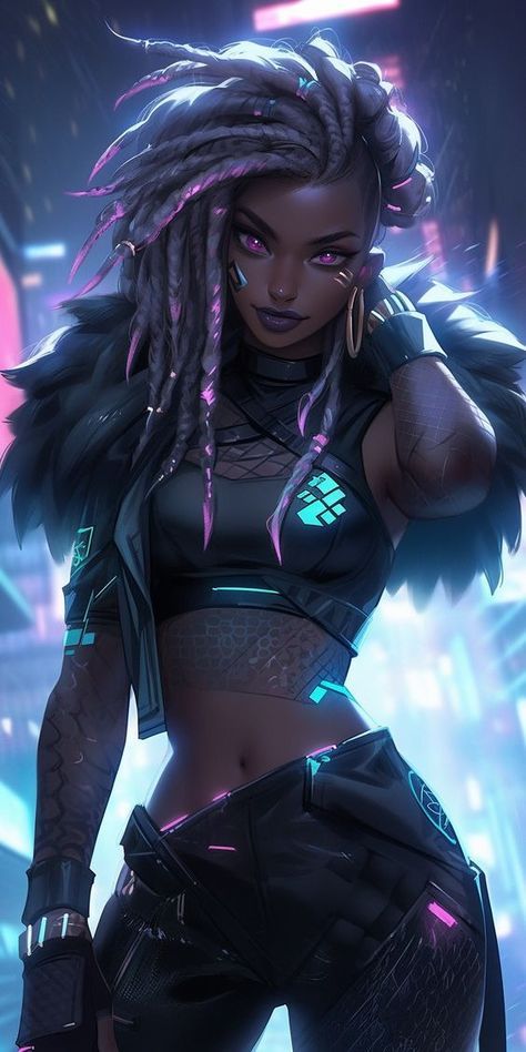 Cyberpunk Character Art Design, Female Cyberpunk Oc, Cyberpunk Paladin, Cyberpunk Woman Character Art, Cyberpunk Character Art Female Neon, Sci Fi Concept Art Character Design, Cyberpunk Girl Character Design, Female Cyberpunk Character Art, Futuristic Character Art