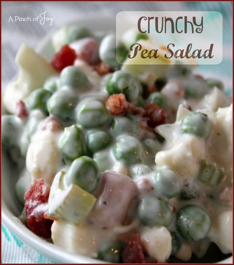 Cauliflower Pea Salad, Crunchy Pea Salad, Salad With Ranch Dressing, Salad With Ranch, Healthy Vegetable Salad, Refreshing Salads, Dishes Recipe, Thanksgiving Vegetables, Creamy Peas