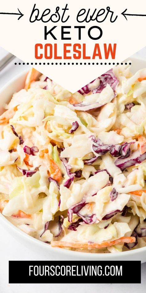 Keto Coleslaw, Low Carb Coleslaw, Low Carb Sides, Low Carb Side Dishes, Keto Side Dishes, Low Carb Diet Recipes, Coleslaw Recipe, Keto Recipes Dinner, Low Carb Dinner Recipes