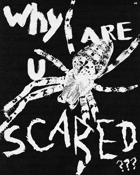 "Why Are You Scared" by LC SIZE: 8in x 10in (203.2mm x 254 mm) Printed on premium Fine Art Paper [200gsm] Enhanced Matte Art [Matte finish] Design entirely designed by me (Toby/LONELY CLOUD) and original to this brand. FREE UK DELIVERY Follow us on TikTok and Instagram to keep updated - @lonelyisthecloud Spider Poster, Beats Wallpaper, Alternative Aesthetic, Graphic Shirt Design, Are You Scared, Tshirt Printing Design, Shirt Print Design, Art How, Art Aesthetic