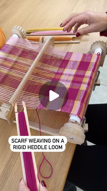 TabbyandTweed on Instagram: "Weaving a pink tartan scarf on the rigid heddle loom using. 10epi reed and 4 ply yarn.   The rigid heddle looms are available in our tabbyandtweed website shop for uk delivery and our tabbyandtweed Etsy shop for delivery elsewhere.  #weaving #weavingloom #scarf #tartan #plaid #patterns #rigidheddleweaving #rigidheddleloom #rigidheddle #woventextiles" Rigid Heddle Loom, Weaving Loom Projects, Pink Tartan, Rigid Heddle Weaving, Weaving Kit, Heddle Loom, 4 Ply Yarn, Weaving Loom, Tartan Scarf