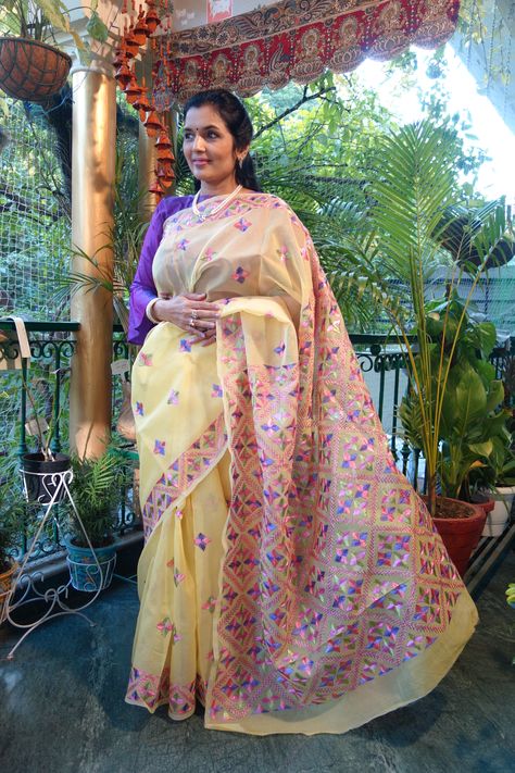 Hand embroidered Phulkari saree on pure chinnon #phulkari #handembroidered #handembroideredphulkari #handembroideredsaree #phulkarisaree #handembroideredphulkarisaree #purechinnon #purechinnonsaree #chinnonsaree #saree #weavesofindia #savetheweaves #indianwedding #indianwear #ethnicwear #handloomweaves #traditional #traditionalart #traditionalindianwear #madeinindia #indianhandloom #vocal4local #handloom #handcrafted #fashionblog #fashionblogindia #shopnow #shoplocal #supportlocaltalent Phulkari Saree, Indian Handloom, Smart Shopping, Indian Wear, Traditional Art, Indian Wedding, Hand Embroidered, Desi, Fashion Blog