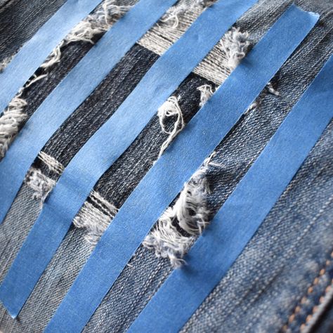 Visible Mended Jeans | A Finished Project - Patchwork and Poodles Sashiko Jeans Repair, Sashiko Mending Jeans, Mended Jeans, Visible Mending Jeans, Jean Mending, Mending Jeans, Repurpose Jeans, Patched Jeans Diy, Visible Mending Stitches