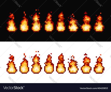 Flame Pixel Art, Fire Pixel Art, Pixel Fire, Animation Sprite, Pixel Art Animation, Fire Animation, Sprite Sheet, 3d Pixel, Pixel Art Background