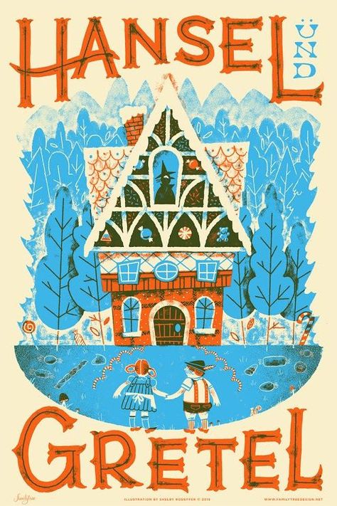 Fairy Tale Illustrated Art Print Series from Familytree Hansel Gretel Illustration, Fairy Tale Illustrations Vintage, Fairy Tale Book Illustration, Hansel And Gretel House Illustration, Vintage Story Book Illustrations, Fairy Tale Book Cover, Hansel And Gretel Illustration, Hansel Y Gretel Cuento, Fairy Tales Illustration