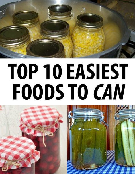 easy foods to can pin List Of Things To Can, Easy Things To Can For Beginners, Foods To Pressure Can, Easiest Things To Can, Best Foods To Can, What Can You Can, Best Things To Can, Foods To Can, Homesteading Kitchen