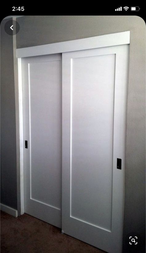 Modern Closet Doors, Folding Closet Doors, Sliding Door Wardrobe Designs, Bedroom Closet Doors, Closet Door Makeover, Bifold Door, Double Closet, Hallway Closet, Ikea Closet