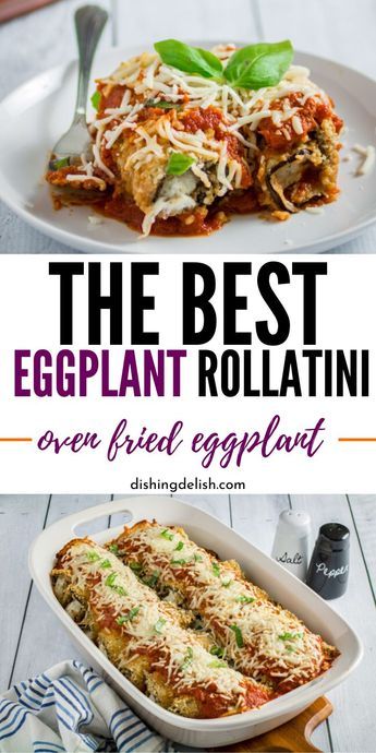 Oven Fried Eggplant, Eggplant Baked, Eggplant Rollatini Recipe, Eggplant Stuffed, Easy Eggplant, Eggplant Rollatini, Eggplant Recipes Easy, Fried Eggplant, Eggplant Recipe