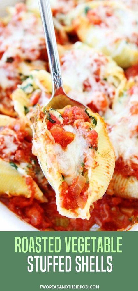 Stuffed Shells Vegetarian, Vegetarian Stuffed Shells, Easy Baked Pasta, Stuffed Shells Ricotta, Shells Recipe, Freezer Friendly Meals, Baked Pasta, Cook Dinner, Stuffed Shells Recipe