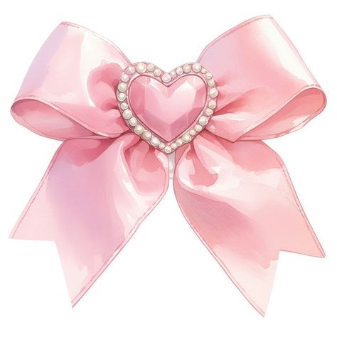 Yuki Core, Pink Aesthetic Bow, Pink Bow Icon Png, Coquette Heart, Heart Core, Bow Illustration, Pink Heart-shaped Jewelry With Bow, Pink Bow Clipart, Pink Bow Png