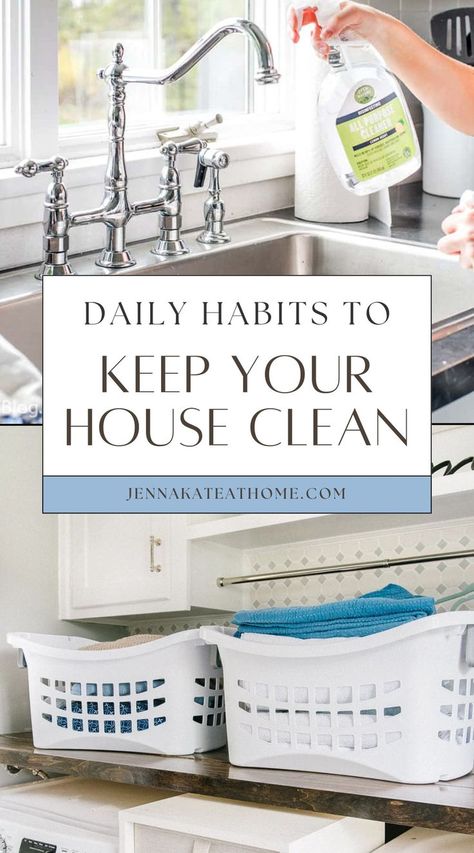 Create a daily cleaning to do list with these tasks to keep your home spotless! Follow our easy cleaning schedule with daily tasks to keep house clean and a daily cleaning list. Learn how to keep your house clean with simple household cleaning tips and a checklist that includes everything from a tidy kitchen to general upkeep. Stay organized and maintain a pristine home effortlessly! Keep Your House Clean, Daily Life Hacks, Daily Hacks, Simple Habits, Apartment Decoration, House Cleaning Checklist, Household Cleaning Tips, Daily Cleaning, Up House