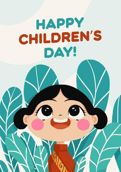 Children's International Day. with the text happy children's day. with kid cartoon character vector in background for social media post. greeting posters Childrens Day Poster, Children's Day Poster, International Children's Day, Kid Cartoon, Greeting Poster, Kids Cartoon Characters, Happy Children's Day, Character Vector, Magazine Cover Design