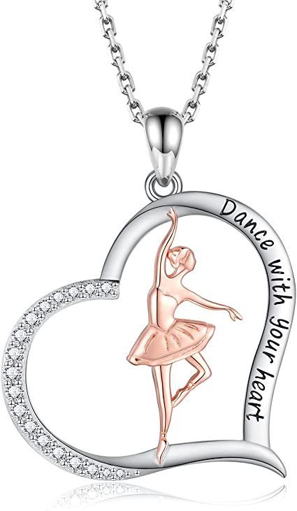 Silver Neckalce, Ballet Necklace, Ballet Jewelry, Dancer Necklace, Ballerina Necklace, Dancing Woman, Necklace For, Ballet Gift, Necklace For Girls