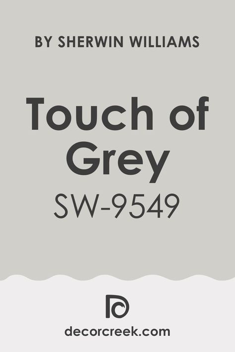 Touch of Grey SW 9549 Paint Color by Sherwin-Williams Sherman Williams Gray, Wordly Gray, Grey Color Names, Sherman Williams, Sherwin Williams Gray, Mindful Gray, Repose Gray, Touch Of Gray, Grey Paint